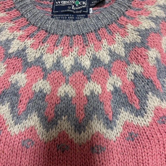 WOOD STOCK Pure Virgin Wool woman’s Sweater - Picture 4 of 9